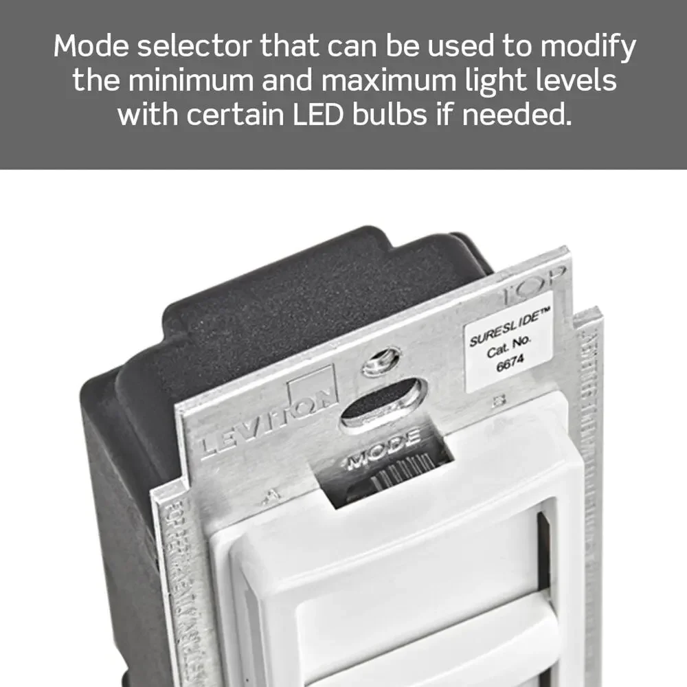 SureSlide Dimmer Switch for Dimmable LED/ Halogen/ Incandescent Bulbs 6674-P0T